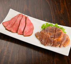 ローストビーフととことん豚のロースト肉の２種盛り　